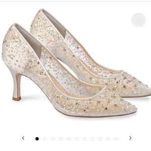 Bella Belle nude sparkly heels